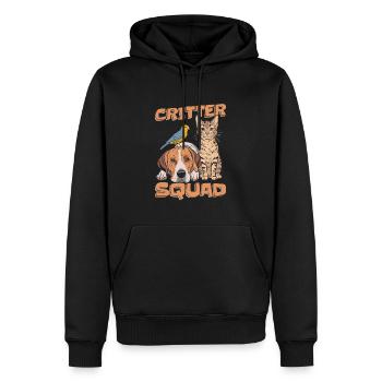 Cadre de gardiens d’animaux - Sweat à capuche Premium bio Homme - noir - Devant - Nico (187cm)