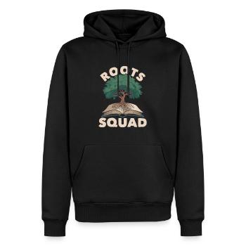 Généalogiste Kader - Sweat à capuche Premium bio Homme - noir - Devant - Nico (187cm)