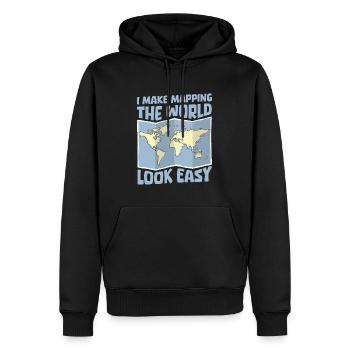 Geographie Geograf - Männer Premium Bio Hoodie - Schwarz - Vorne - Nico (187cm)