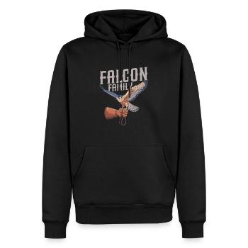 Falkner Team - Männer Premium Bio Hoodie - Schwarz - Vorne - Nico (187cm)