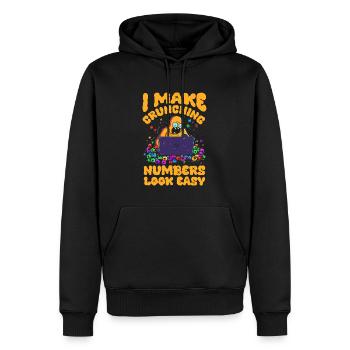 Analyste de données en science des données - Sweat à capuche Premium bio Homme - noir - Devant - Nico (187cm)