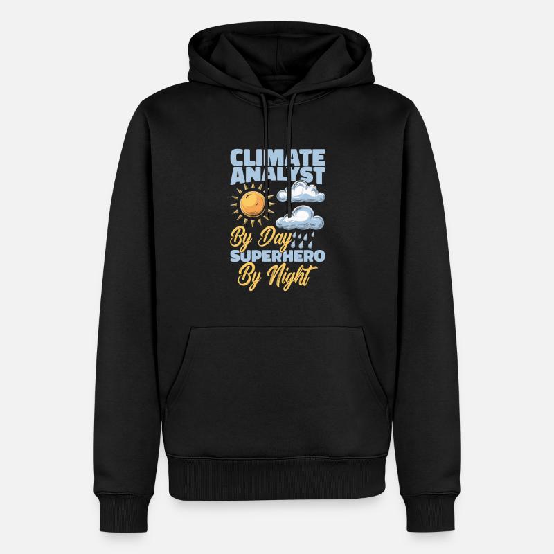 Analyste climat - Sweat à capuche Premium bio Homme - noir