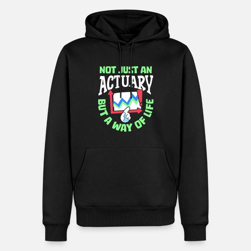 Aktuar - Männer Premium Bio Hoodie - Schwarz