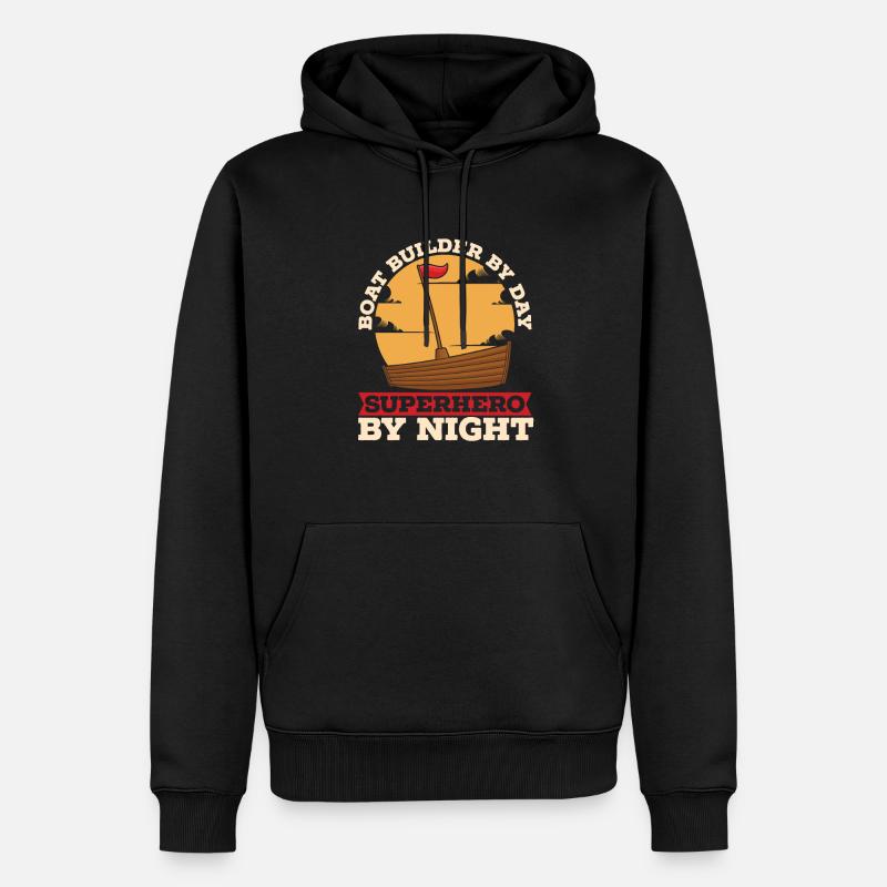 Bootsbauer - Männer Premium Bio Hoodie - Schwarz