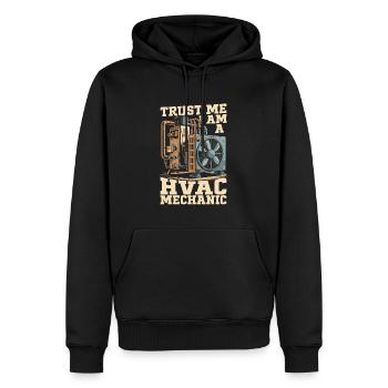 HVAC Technician - Men’s Premium Organic Hoodie - black - Front - Nico (187cm)