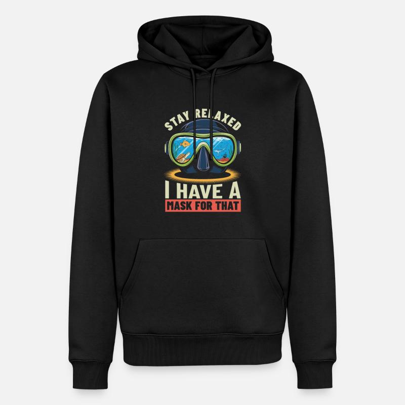Berufstaucher - Männer Premium Bio Hoodie - Schwarz