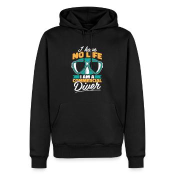 Commercial diver - Men’s Premium Organic Hoodie - black - Front - Nico (187cm)