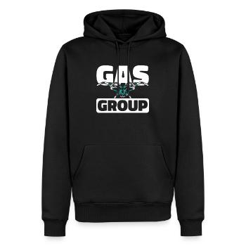 Tankwart Team - Männer Premium Bio Hoodie - Schwarz - Vorne - Nico (187cm)