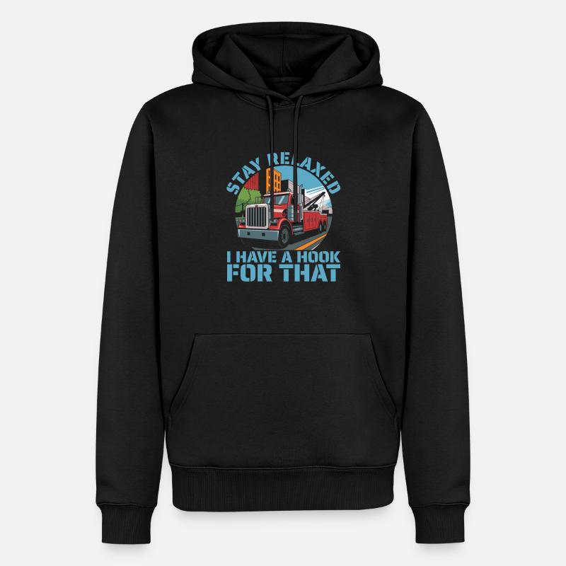 Abschleppdienst Abschlepper - Männer Premium Bio Hoodie - Schwarz
