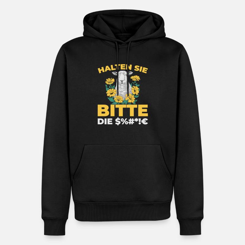 Moutons, taisez-vous, s’il vous plaît - Sweat à capuche Premium bio Homme - noir