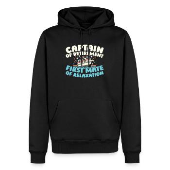 Cruise Retraite - Sweat à capuche Premium bio Homme - noir - Devant - Nico (187cm)