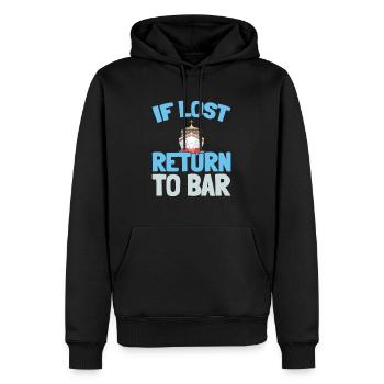 Croisière - Sweat à capuche Premium bio Homme - noir - Devant - Nico (187cm)
