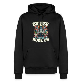 Croisière - Sweat à capuche Premium bio Homme - noir - Devant - Nico (187cm)