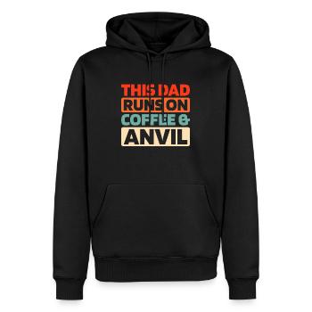 Blacksmith Metalworker Coffee Father Dad - Men’s Premium Organic Hoodie - black - Front - Nico (187cm)