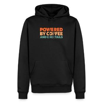 Barman Barman Café - Sweat à capuche Premium bio Homme - noir - Devant - Nico (187cm)