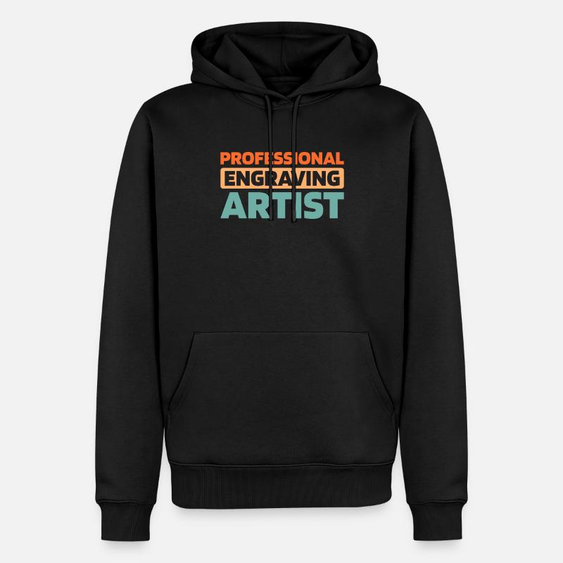 Graveur - Männer Premium Bio Hoodie - Schwarz