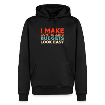 Controller - Männer Premium Bio Hoodie - Schwarz - Vorne - Nico (187cm)