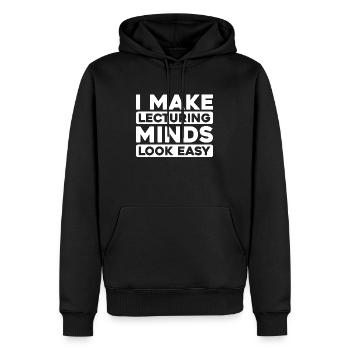 Professor - Men’s Premium Organic Hoodie - black - Front - Nico (187cm)