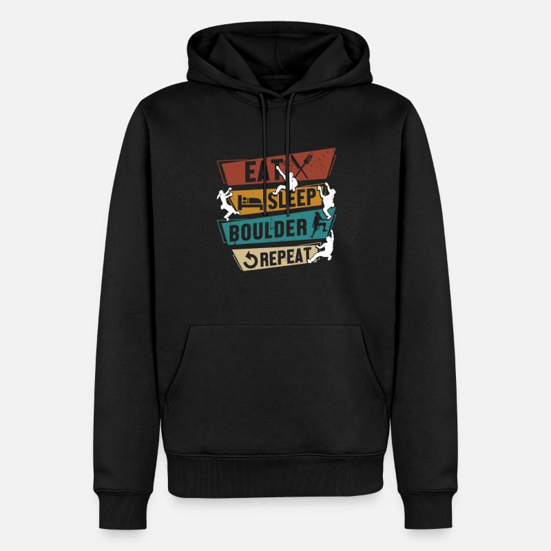 Bouldering Kletterer Geschenke Boulder Kletter - Männer Premium Bio Hoodie - Schwarz