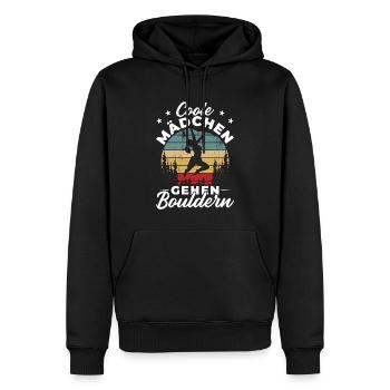Bouldering Kletterer Geschenke Boulder Kletter - Männer Premium Bio Hoodie - Schwarz - Vorne - Nico (187cm)