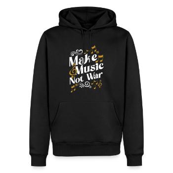 Musiciens Rock Jazz Band Musique Guitares Piano - Sweat à capuche Premium bio Homme - noir - Devant - Nico (187cm)