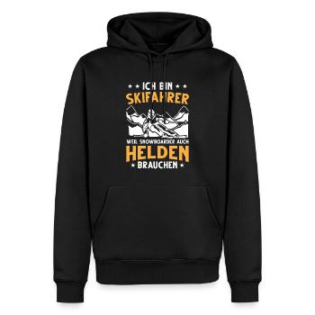 Skifahrer Wintersport Ski Urlaub Geschenke - Männer Premium Bio Hoodie - Schwarz - Vorne - Nico (187cm)
