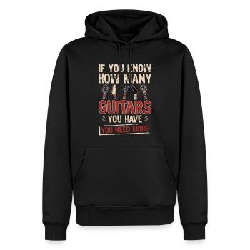 Musicien Guitariste Cadeau Guitariste - Sweat à capuche Premium bio Homme - noir - Devant - Nico (187cm)