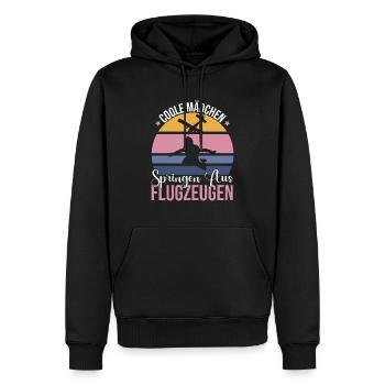 Fallschirm Sport Sprung Fallschirmspringer - Männer Premium Bio Hoodie - Schwarz - Vorne - Nico (187cm)