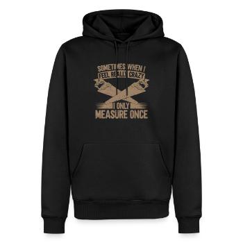 Schreiner & Zimmermann Tischler Geschenke - Männer Premium Bio Hoodie - Schwarz - Vorne - Nico (187cm)