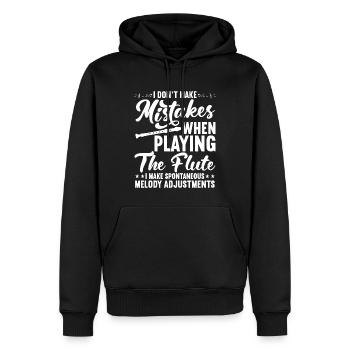 Fetus Players Flute Recorder Music Gifts - Men’s Premium Organic Hoodie - black - Front - Nico (187cm)