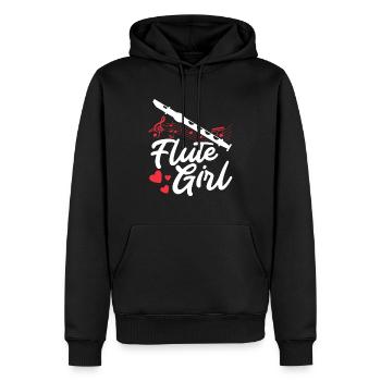 Fetus Players Flute Recorder Music Gifts - Men’s Premium Organic Hoodie - black - Front - Nico (187cm)