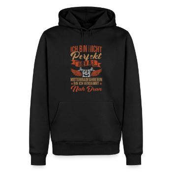 Cooles Biker Girl Motorrad Frauen Motorradfahrer - Männer Premium Bio Hoodie - Schwarz - Vorne - Nico (187cm)