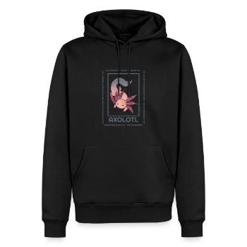 Axolotl Ambystoma Kawaii Design Amphibien Züchter - Männer Premium Bio Hoodie - Schwarz - Vorne - Nico (187cm)
