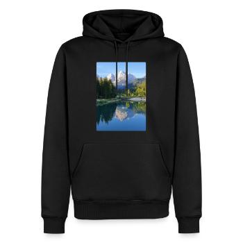 Jasna See Kranjska Gora Slowenien - Männer Premium Bio Hoodie - Schwarz - Vorne - Nico (187cm)