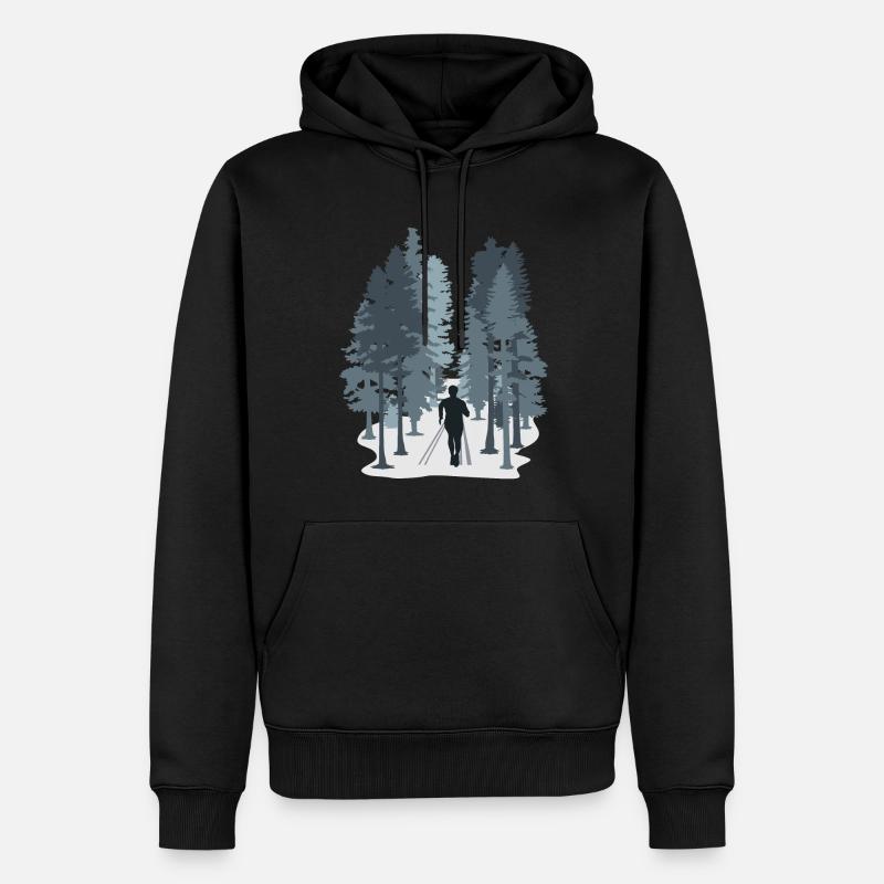 Courir, Courir, Trail Running - Sweat à capuche Premium bio Homme - noir