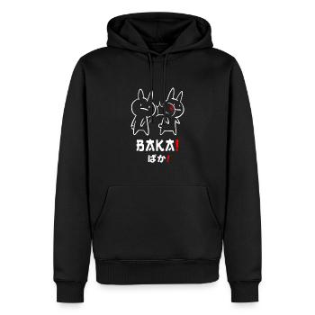 Baka - Ohrfeige Auf Japanisch Anime Manga - Männer Premium Bio Hoodie - Schwarz - Vorne - Nico (187cm)