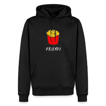 Best Friends - Best Friends - French fries - Fries - Men’s Premium Organic Hoodie - black - Front - Nico (187cm)