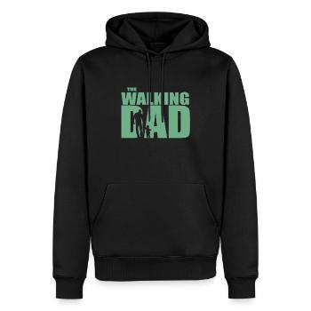 The Walking Dad - Geschenk für werdende Papa 2025 - Männer Premium Bio Hoodie - Schwarz - Vorne - Nico (187cm)