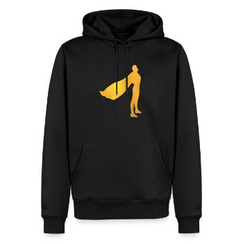Superdad Superpapa Superheld Bester Vater Papa - Männer Premium Bio Hoodie - Schwarz - Vorne - Nico (187cm)