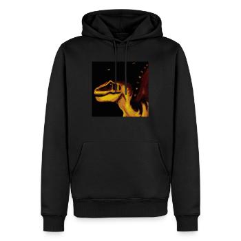 Dinosaurier - Männer Premium Bio Hoodie - Schwarz - Vorne - Nico (187cm)
