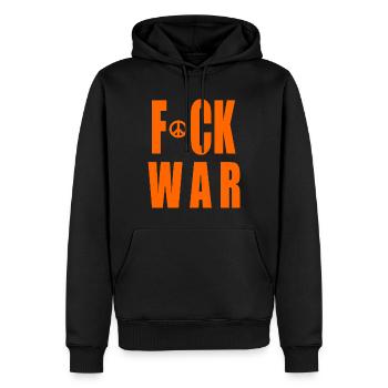 Fuck war - Sweat à capuche Premium bio Homme - noir - Devant - Nico (187cm)