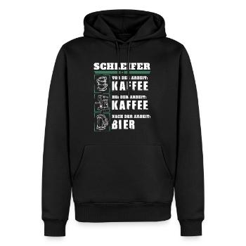 My daily routine as a grinder - Men’s Premium Organic Hoodie - black - Front - Nico (187cm)