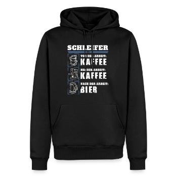 My daily routine as a grinder - Men’s Premium Organic Hoodie - black - Front - Nico (187cm)
