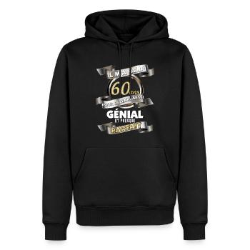 Geburtstag 60 Jahre Mann Perfekter Vater - Männer Premium Bio Hoodie - Schwarz - Vorne - Nico (187cm)