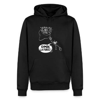 Splinter foot Doumpied Sympa la Force MMA - Men’s Premium Organic Hoodie - black - Front - Nico (187cm)