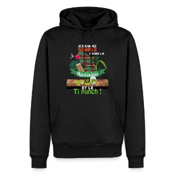 Martinique unter der Sonne der Antillen Ti-Punch - Männer Premium Bio Hoodie - Schwarz - Vorne - Nico (187cm)