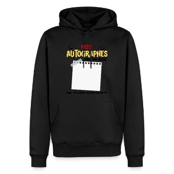 Départ Collègue Homme Retraite Mutation Autographe - Sweat à capuche Premium bio Homme - noir - Devant - Nico (187cm)