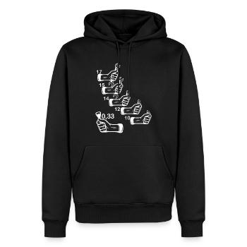 Bier Apéro Homme Mécanique Papa Tonton - Männer Premium Bio Hoodie - Schwarz - Vorne - Nico (187cm)