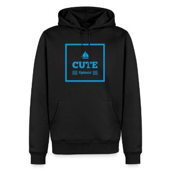 Idée cadeau BÉBÉ bambin - Sweat à capuche Premium bio Homme - noir - Devant - Nico (187cm)