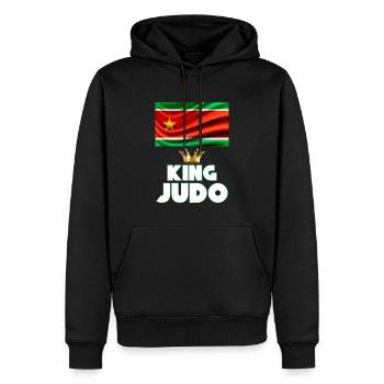 King Judo Guadeloupe Champion Fierté Antilles - Sweat à capuche Premium bio Homme - noir - Devant - Nico (187cm)